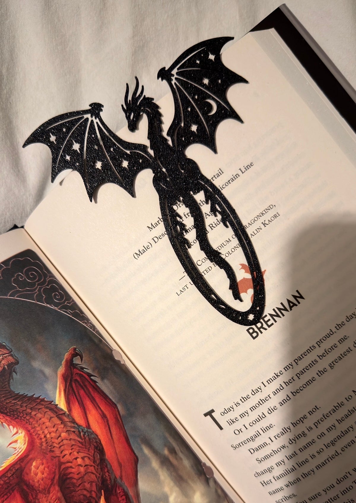 Dragon Bookmark | Fourth Wing Inspired Bookish Bookmark | 3D Printed Dragon