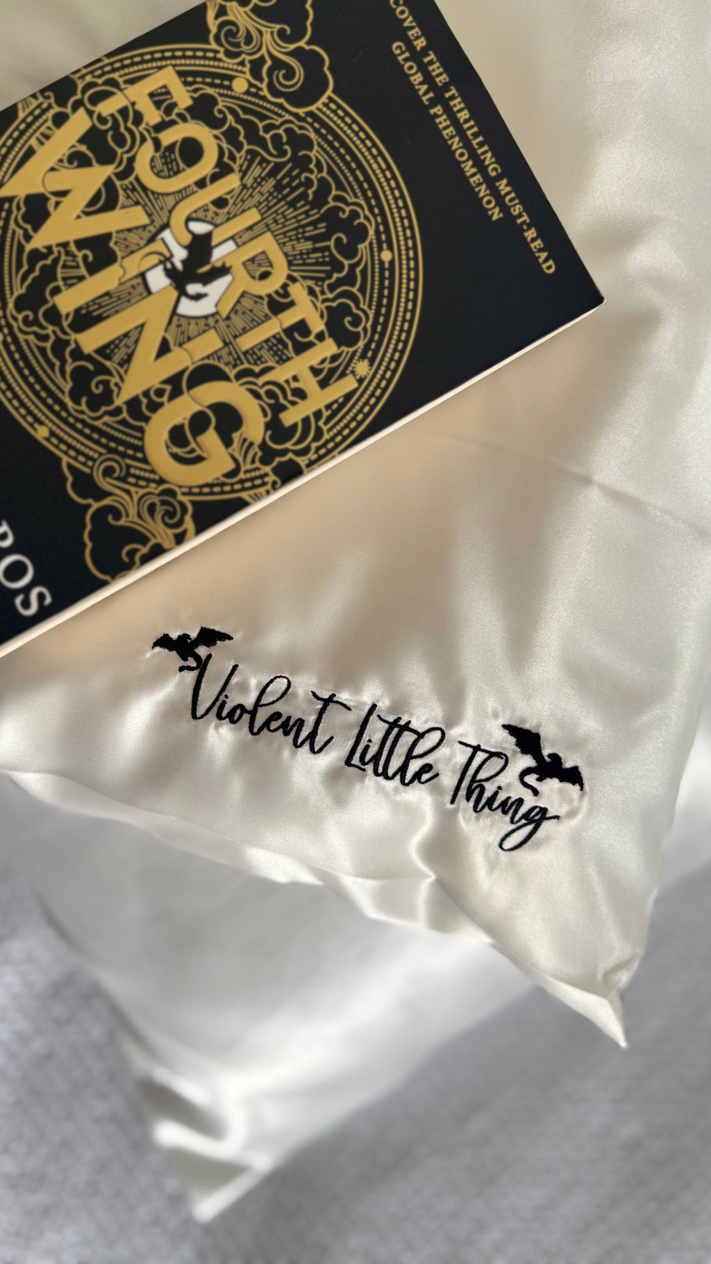 Embroidered Satin Pillowcases – Book Quote Collection