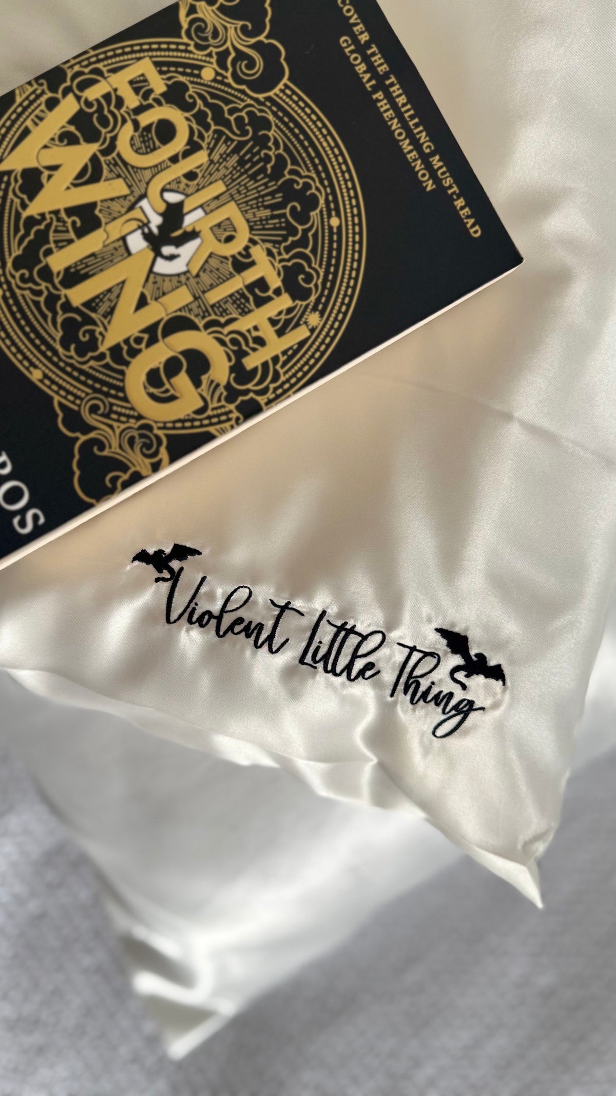 Embroidered Satin Pillowcases – Book Quote Collection